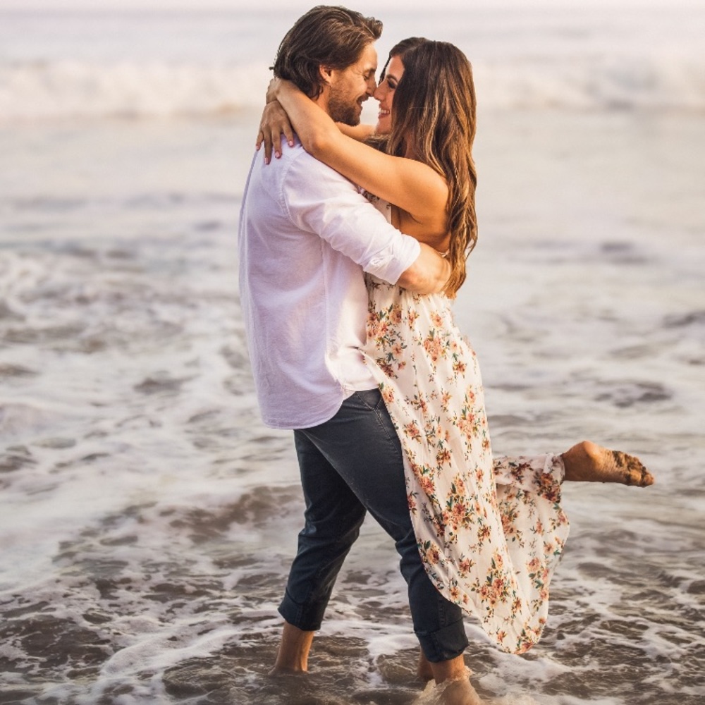 White high low white floral dress